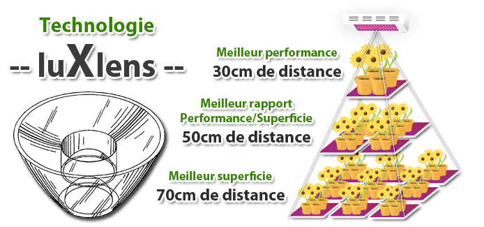 Superficie d'éclaraige horticole LED