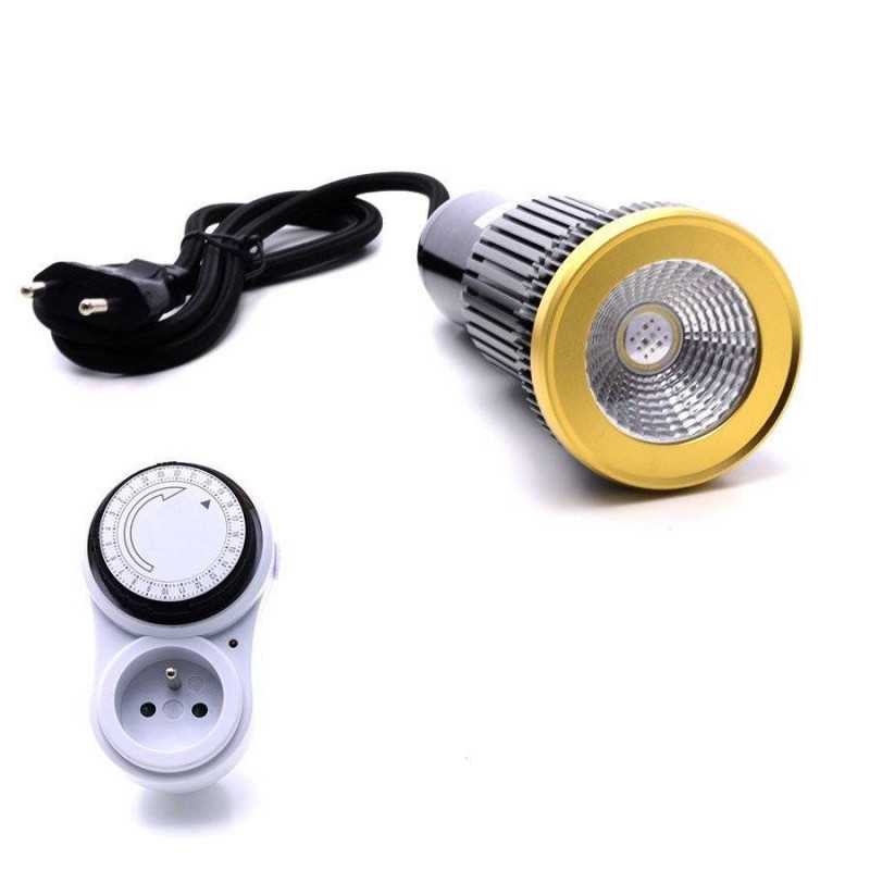 Pack SpectraBULB X15 avec câble E27 et programmateur pour culture indoor BloomLED