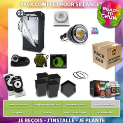 Plug & Grow - Pack Completo LED X60 + Tienda Secret Jardin Hydroshoot 60 — Kit Cultivo 60x60 Llave en Mano