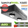 Pack x2 - SpectraPANEL X320 LED Horticultural Lamps - Conecte sus lámparas juntas