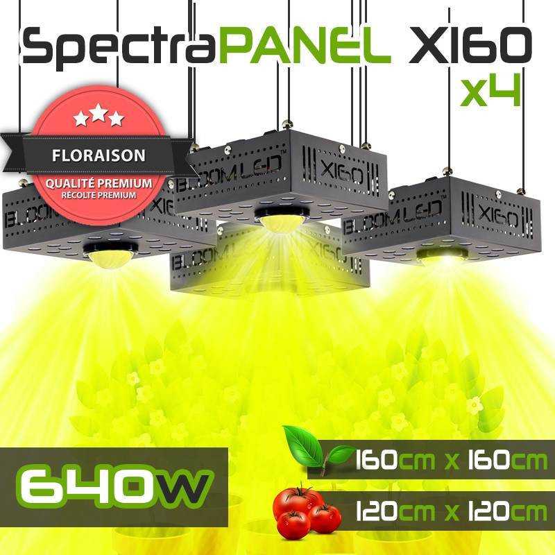 Pack SpectraPANEL X160 - 4 - Lampes horticoles LEDs CREE & OSRAM Pack SpectraPANEL X160 - 4 - Lampes horticoles LEDs CREE & OSRAM