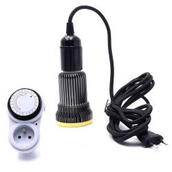 Pack LED Grow light BULB SpectraBULB X15 + câble E27 100cm + Timer - Plug & Grow