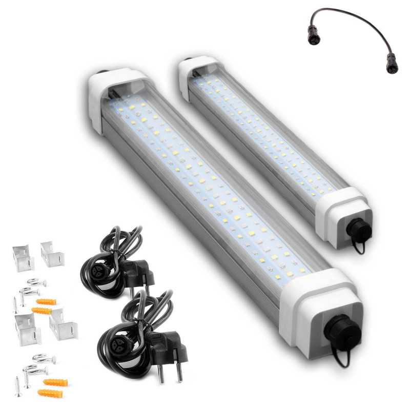 SpectraLINE IP65 60cm 20W - Waterproof - Barre Horticole LED pour superficie de 80cm x 25cm - Croissance