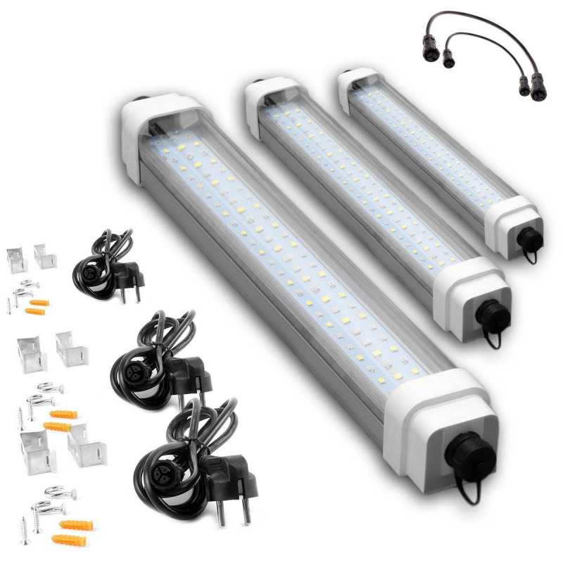 Pack x3 - SpectraLINE IP65 30cm - 10W con cable de conexión