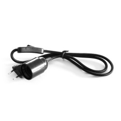 Cable con enchufe e interruptor para bombilla hortícola LED E27 - Enchufe de la UE
