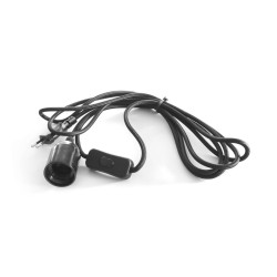 Cable with socket and switch for horticultural bulb LED E27 - EU plug