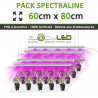 Pack de corte - SpectraLINE 60cm x4 - Iluminación LED para horticultura para plantas jóvenes y esquejes