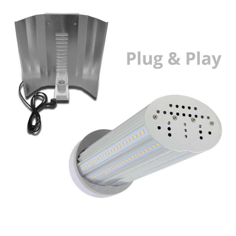 Plug and Play Paket SpectraBULB X55 mit verstärktem E40-Reflektor für BloomLED Indoor-Anbau