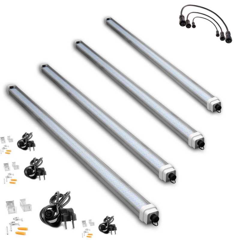 Pack SpectraLINE IP65 120cm x4 - Luces LED impermeables para horticultura