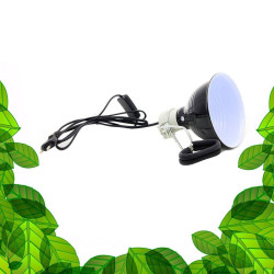 Abrazadera con casquillo E27 y enchufe de la UE para bombillas LED hortícolas