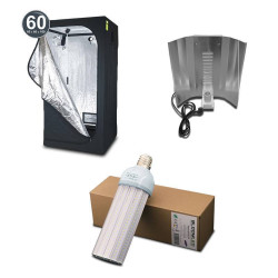 Paquete Plug & Play - SpectraBULB X55 + Reflector + cámara de cultivo 60x60