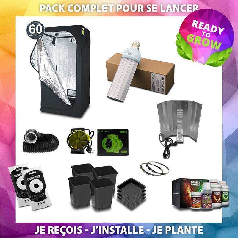 Paquete completo box 60x60 listo para crecer - SpectraBULB X55 - ¡Comience su cultivo interior fácilmente!