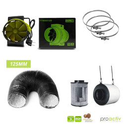 Pack extracteur d'air TT 125 pour lampe horticole LED 125