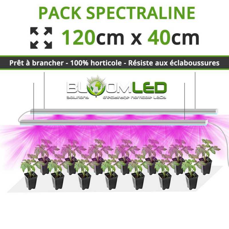 Barre LEDs pour semis, boutures et jeunes plantes - 27Wx2 - 120cm x 40cm - Plug and play
