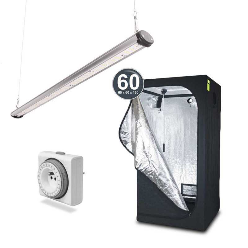 Pack horticultura LED SpectraB.2.G X45 60cm - Grow Box Probox 60 - Programador mecánico 24h / 15min