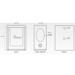 Grow Box Vista Medium 125x65x120 - HomeBOX