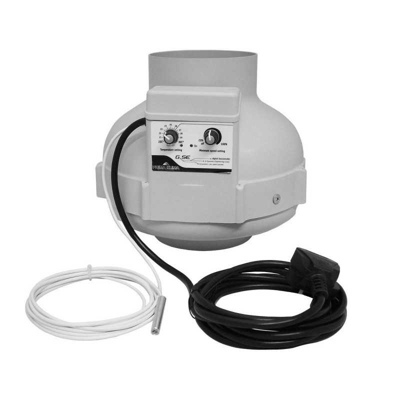 Extractor de aire Prima Klima 160 mm con controlador GSE 820m3 / h - Controlador térmico integrado