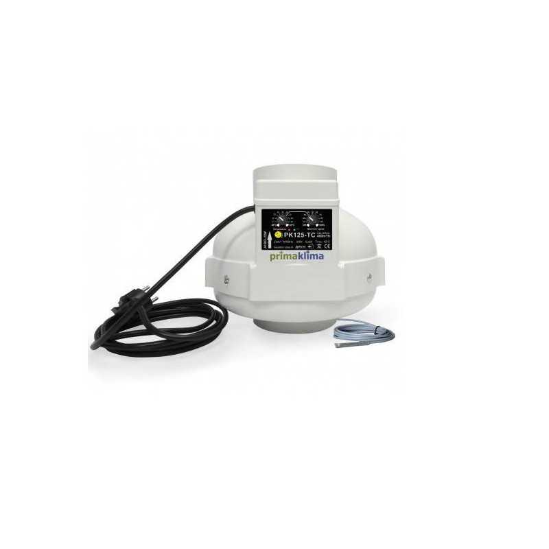 Extracteur d'air Prima Klima avec Thermo Controller - 125mm 400m3/h
