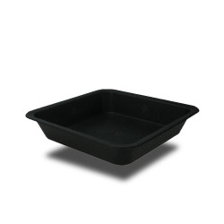 Soucoupe carré noire - 14,1 x 14,1cm - 3L