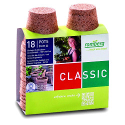 Lot de 18 Pots Biodégradables - 8cm