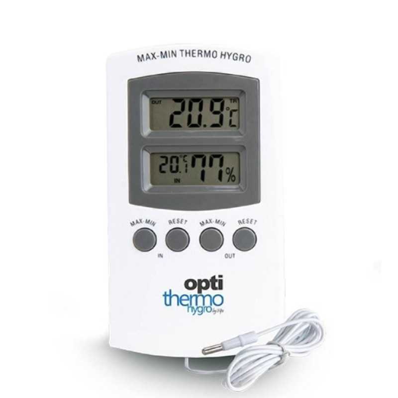 Termo-Higrómetro Digital Optithermo Medium con sonda externa BloomLED