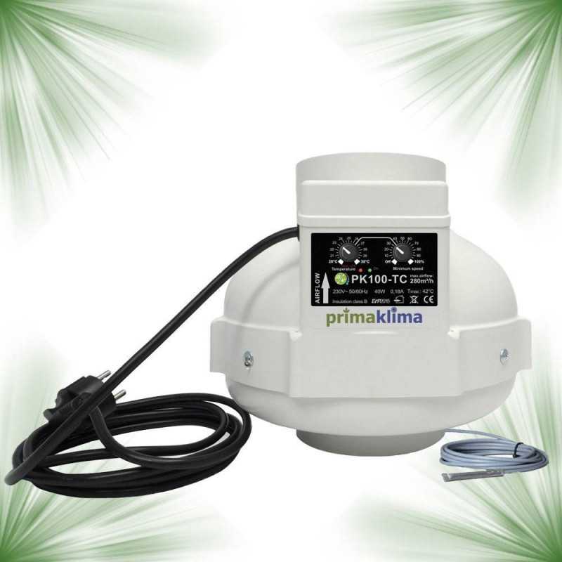 Prima Klima Extractor Fan Ø100 280m³/h Thermo | BloomLED