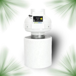 Extracteur Prima Klima - PL125-L - Ø125mm - MAX 360m3/h + Filtre à Charbon Ø125mm
