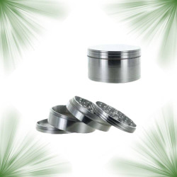 Molino de Hierbas Alu 4 Piezas 80mm - Colector de polen