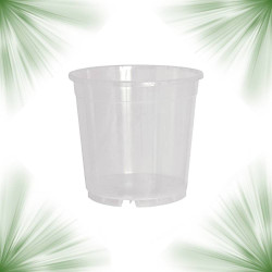 Pot en plastique transparent pour orchidées 17cm de diamètre