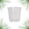 Pot en plastique transparent pour orchidées 17cm de diamètre