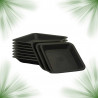 Black square saucer - 36.5 x 36.5cm - 20L