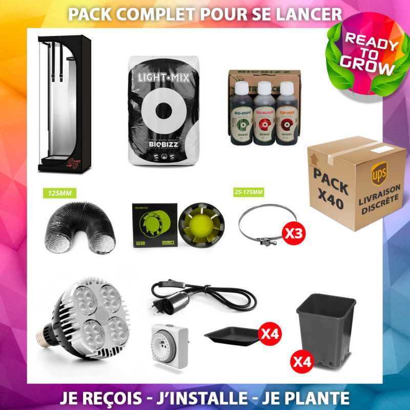 Pack Plug and Grow - 40x40 - SpectraBULB X30 - HydroShoot 40  - 1