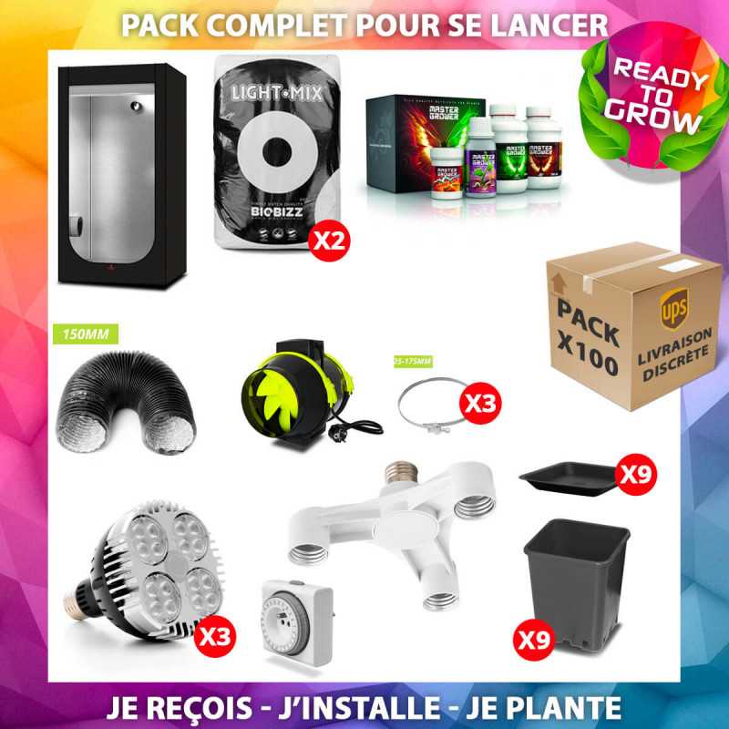 Pack Plug and Grow - 100x100 - 3x SpectraBULB X30 - HydroShoot 100  - 1