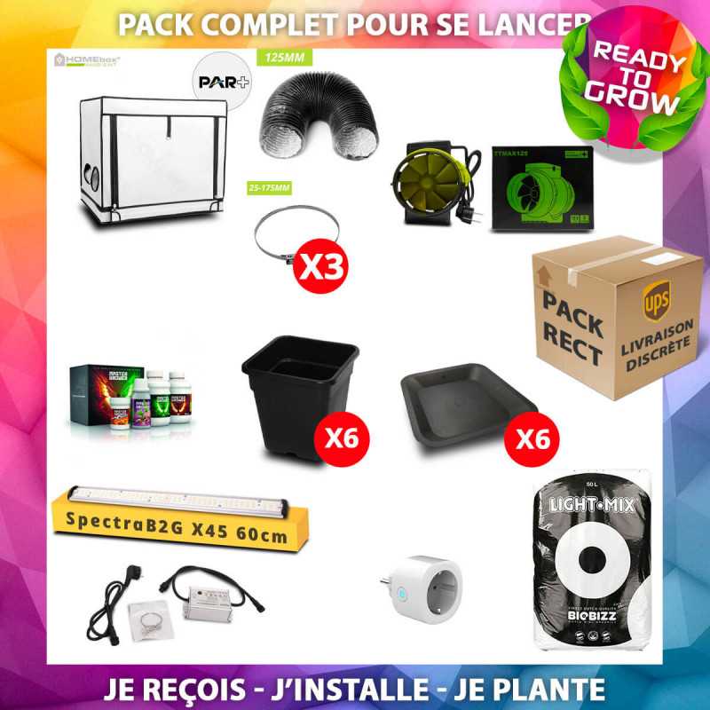 Pack Plug and Grow Rectangulaire - 80x60 - SpectraB.2.G X45 - HomeBOX R80S  - 1