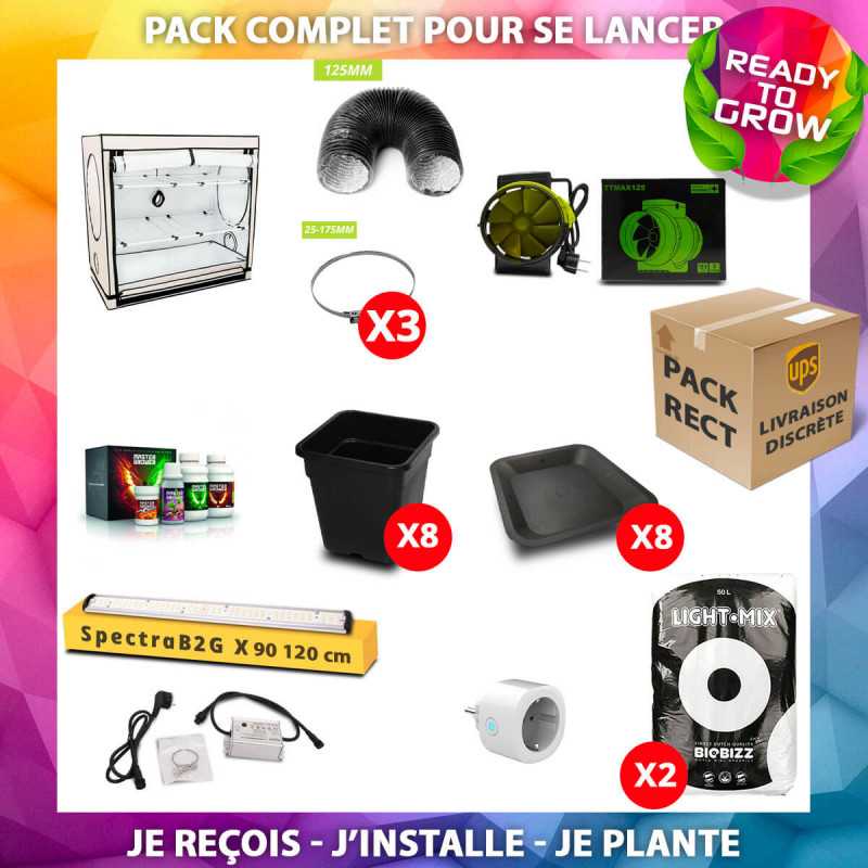 Pack Plug and Grow Rectangulaire - 120x60 - SpectraB.2.G X90 - HomeBOX Vista Medium  - 1