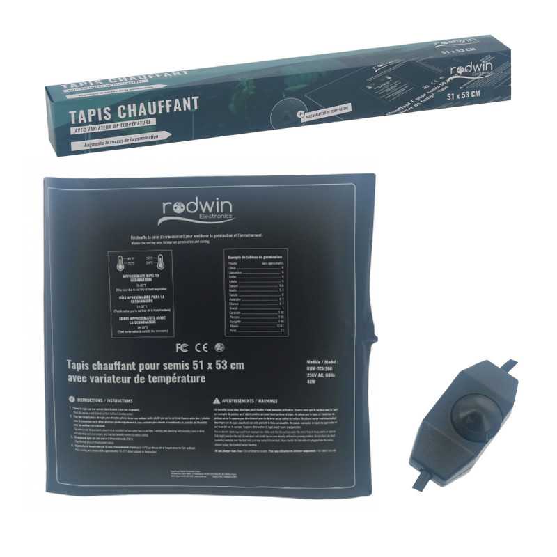 Manta calefactora - Rodwin - 40W - 51x53cm - Regulador de temperatura  - 1