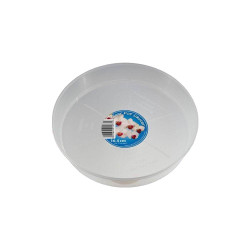 Platillo de plástico transparente 16,5 cm  - 2