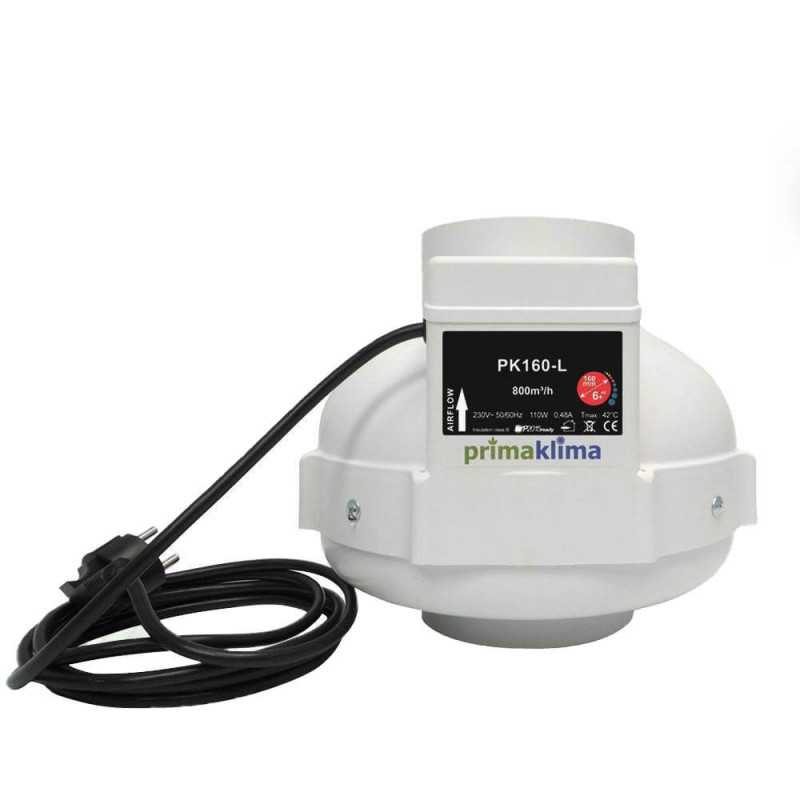 Extracteur Prima Klima diam 160 mm - 1 vitesse - 800m3/h  - 2