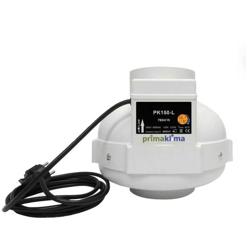 Extracteur Prima Klima diam 150 mm - 1vitesse - 760 m3/h  - 2