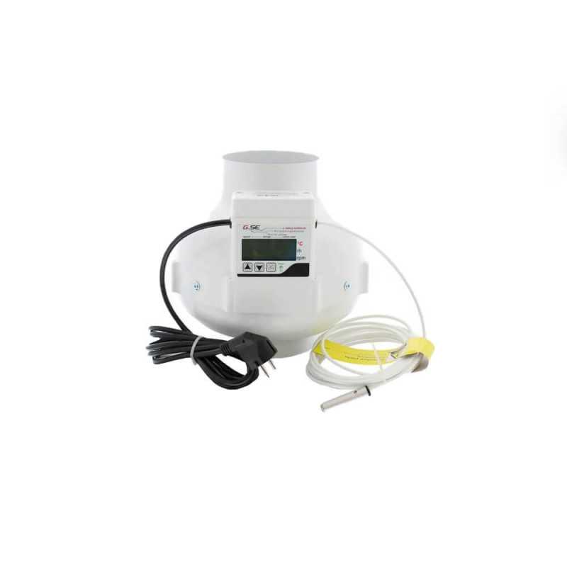 Extracteur d'air LCD - Ø 125mm - Débit max 680 m3/h - Capteur Temp/Hum Prima Klima - 1