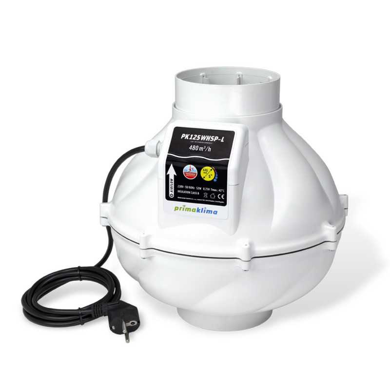 Extractor de aire silencioso - Prima Klima WHSP - 460m³/h - Ø125mm - 1 velocidad Prima Klima - 1