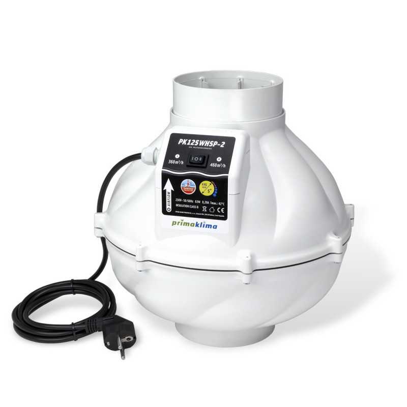 Extracteur d'Air Silencieux - Prima Klima WHSP - 360|460m³/h - Ø125mm - 2 vitesse Prima Klima - 2