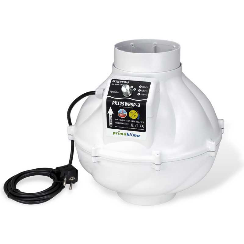 Extracteur d'Air Silencieux - Prima Klima WHSP - 300|420|530m³/h - Ø125mm - 3 vitesse Prima Klima - 2