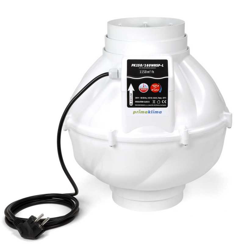 Extracteur d'Air Silencieux - Prima Klima WHSP - 1150m³/h - Ø150/160mm - 1 vitesse Prima Klima - 1