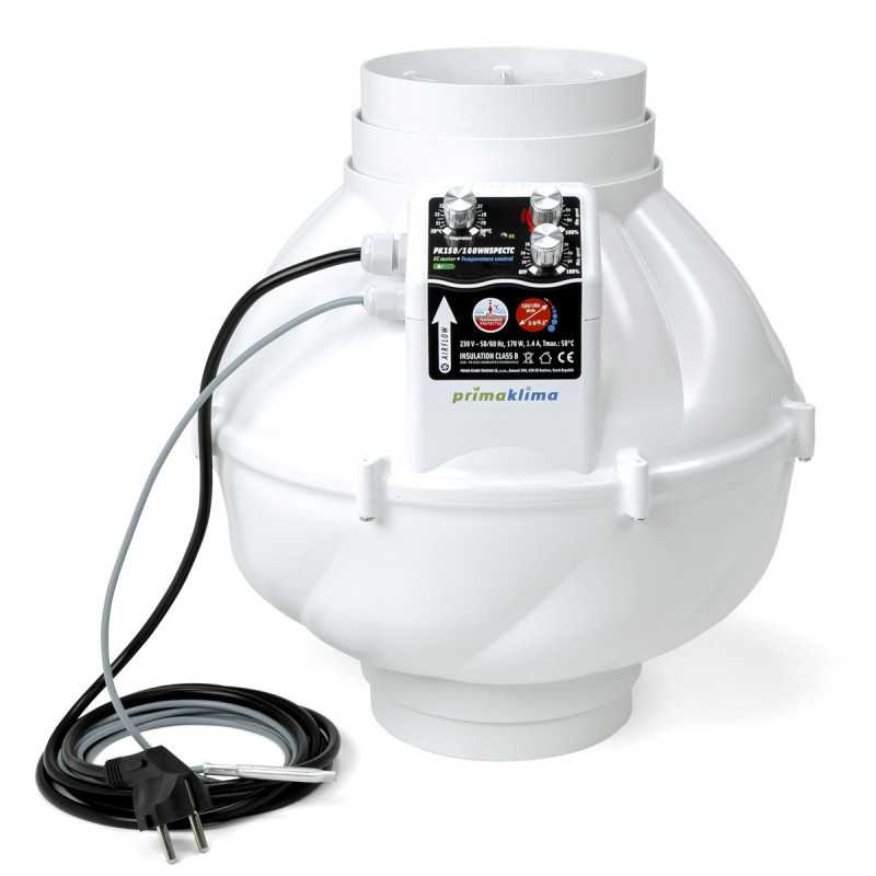 Extracteur d'Air Silencieux - Prima Klima WHSP EC-TC - 1400m³/h - Ø150-160mm Prima Klima - 1