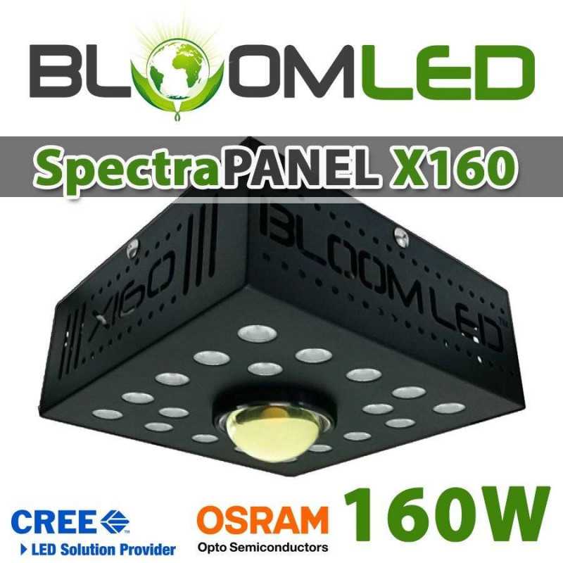 Lámpara LED hortícola 160W - Osram & Cree CXB3590 - Potenciador de floración - SpectraPANEL X160