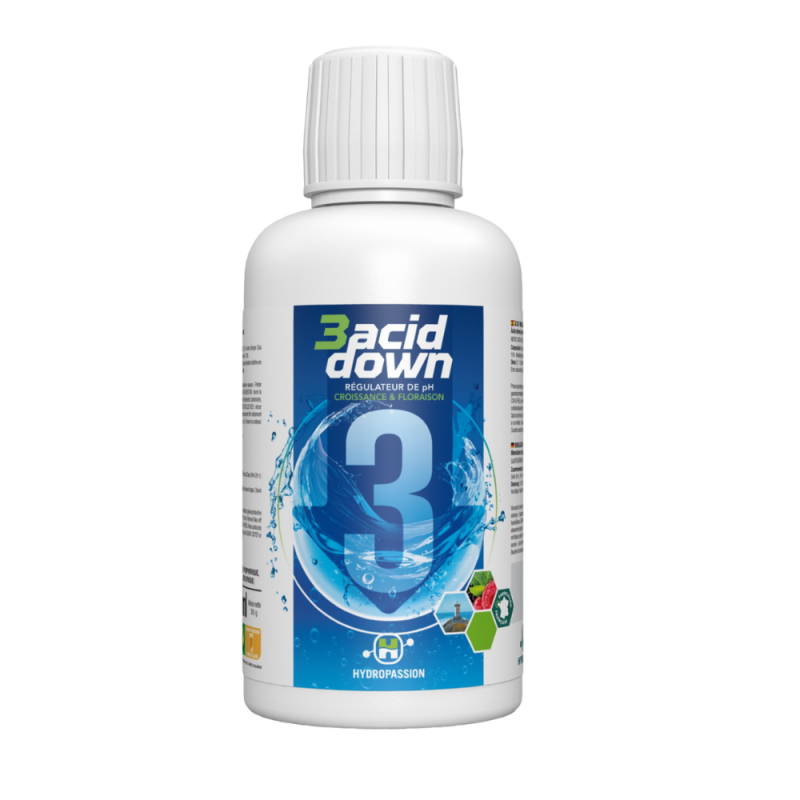 pH Down 3ACID Down Hydropassion — Réducteur pH 3-en-1 | BloomLED