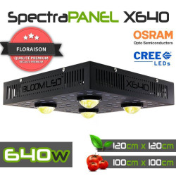 SpectraPANEL X640  - Lampe horticole LED pour 120x120 - Croissance et floraison - CREE OSRAM 640W