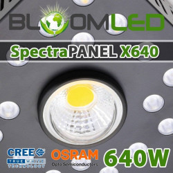 Lámpara LED hortícola de 640 W - Osram & Cree CXB3590 - Potenciador de floración - SpectraPANEL X640