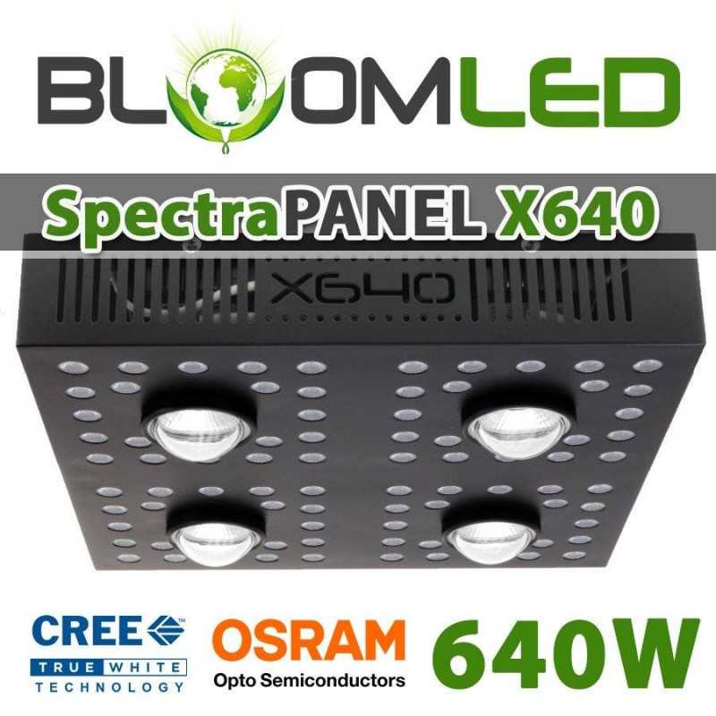 SpectraPANEL X640  - Lampe horticole LED pour 120x120 - Croissance et floraison - CREE OSRAM 640W
